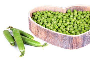peas in a heart