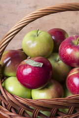 apples in a wicker basket