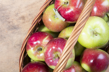 apples in a wicker basket