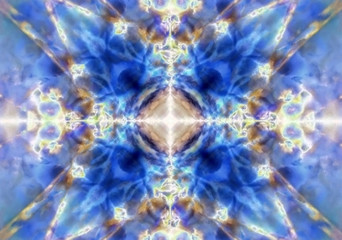 Blue kaleidoscope background