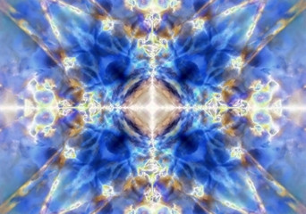Blue kaleidoscope background