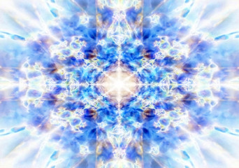 Light blue kaleidoscope background - obrazy, fototapety, plakaty