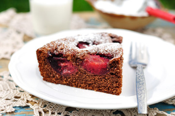 A Piece of Chocolate Plum Cake
