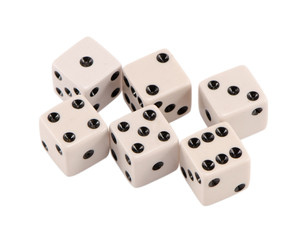 white gamble dice increase sequence isolated