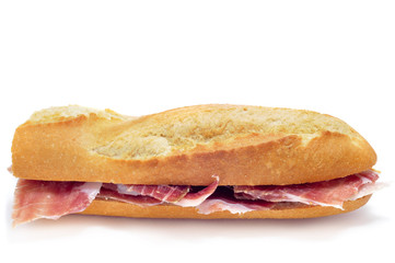 spanish serrano ham sandwich