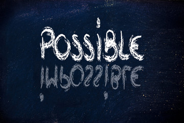 possible vs. impossible, challenge concepts on blackboard