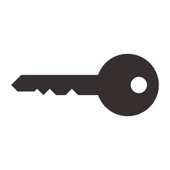 Key symbol isolated on white background