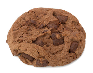 Chocolate pastry cookies isolated on white background