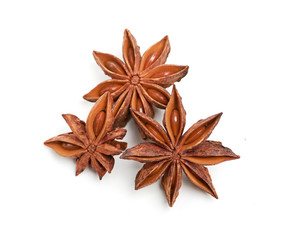 star anise isolated on a white background