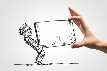 Caricature of businessman