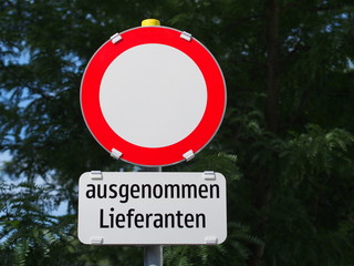 Ausgenommen Lieferanten