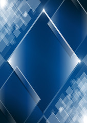 Abstract shining rectangles blue vector background