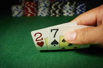 Poker, Tisch, Jeton, Zwei Sieben