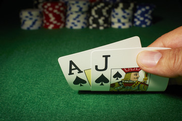 Black Jack, Tisch, Jeton, Ass-Bube