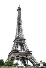 Tour Eiffel sur fond blanc