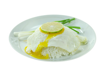 rice and egg on dish