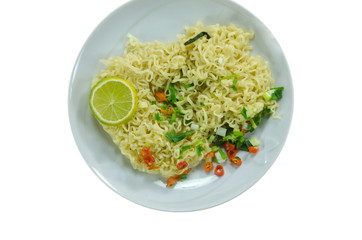 Cooked instant noodles