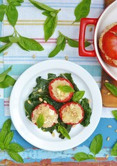 Delicious baked stuffed tomatoes
