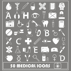 Set of 50 Medical Icon