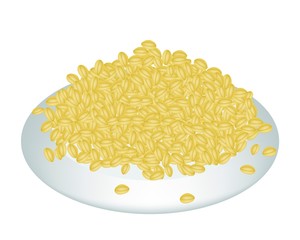 A Lot of Split Peas on White Plate