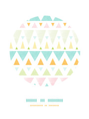 Vector abstract ikat triangles stripes circle decor pattern