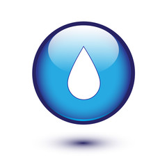 Blue water drop button