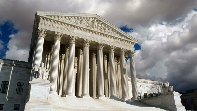 US Supreme Court Time Lapse Moving Clouds