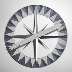Wind rose with arrow
