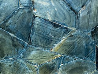 Fototapeta premium Tekstura Błękitna Grunge skały ściana