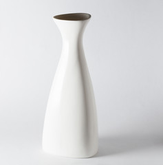 Chinese porcelain vase on white background.
