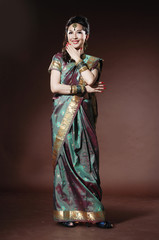 Obraz na płótnie Canvas portrait with traditional costume. Indian style