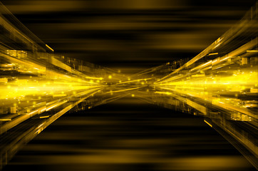 abstract yellow tech background.