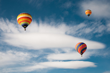 Hot air balloon in the cloud