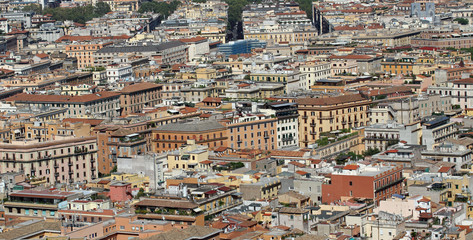 Fototapeta na wymiar Aerial view of houses in the metropolis