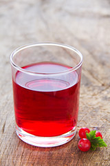 The juice of red currants.