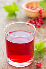 The juice of red currants.