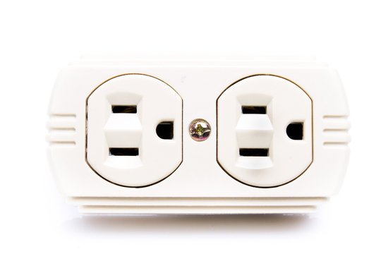 U.S. electric household outlet isolated -