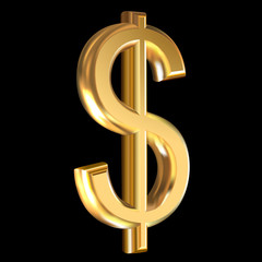 Obraz premium Golden dollar sign