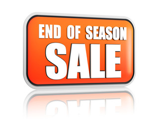 end of season sale orange banner