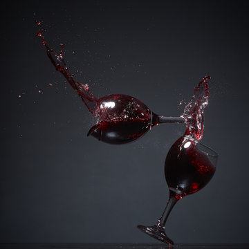 Falling wine