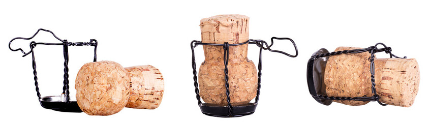 Cork from champagne isolated