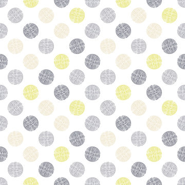 Polka dot texture in doodle style.