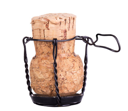 Cork from champagne isolated