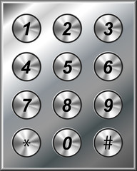 Metal phone keypad