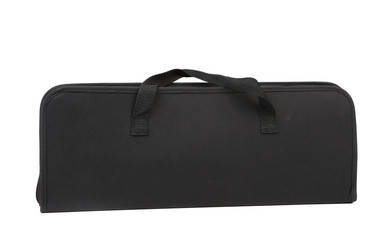 Black set of skewers for barbecue.