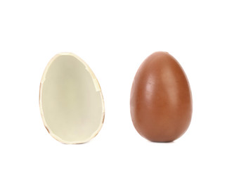 One and half chocolate egg.