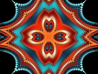 Colored fractal kaleidoskope