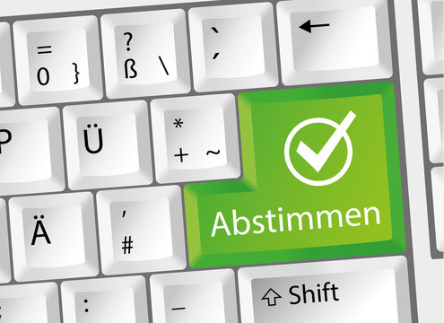 Abstimmen / W&auml;hlen / Voten - Tastatur deutsch