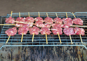 Traditional Thai food roasted pork