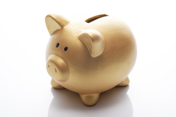 金色の豚の貯金箱